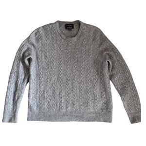 Black & Brown 1826 Cable Cashemere Sweater, Gray